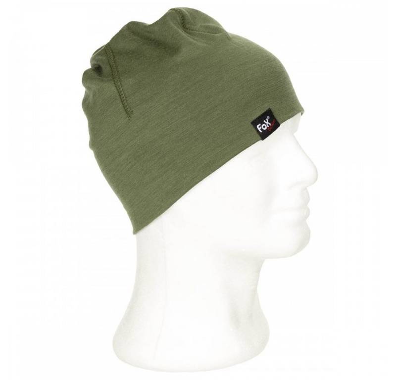 FoxOutdoor Beanie Fox Outdoor Beanie, Merino Lite, oliv von FoxOutdoor