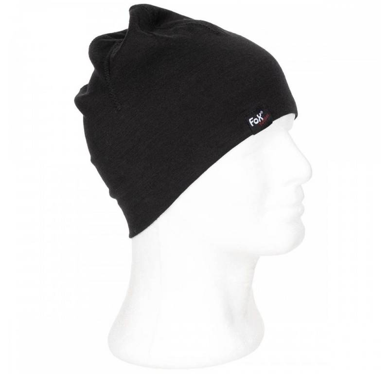 FoxOutdoor Beanie Fox Outdoor Beanie, Merino Lite, schwarz von FoxOutdoor
