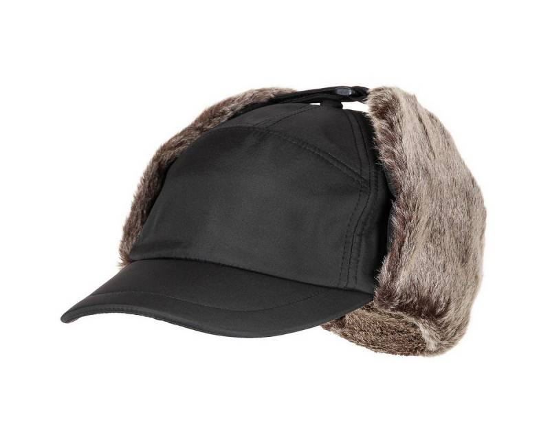 FoxOutdoor Fleecemütze Winter Cap, Trapper, schwarz (Packung) innen Fleece von FoxOutdoor