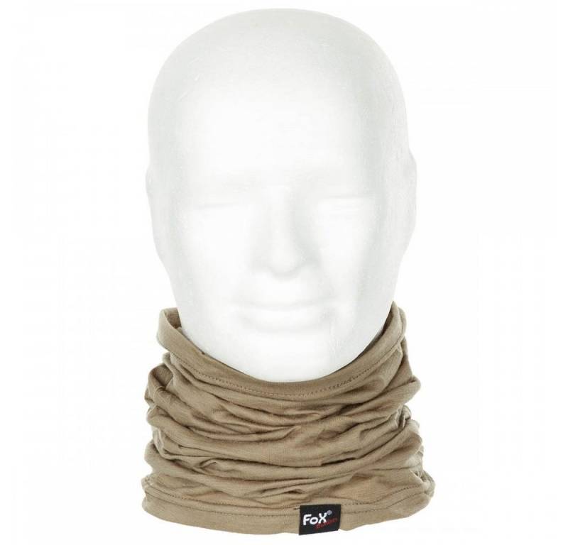 FoxOutdoor Multifunktionstuch Fox Outdoor Rundschal, Merino Lite, coyote tan, Multifunktionsschal mit vielen Einsatzmöglichkeiten von FoxOutdoor