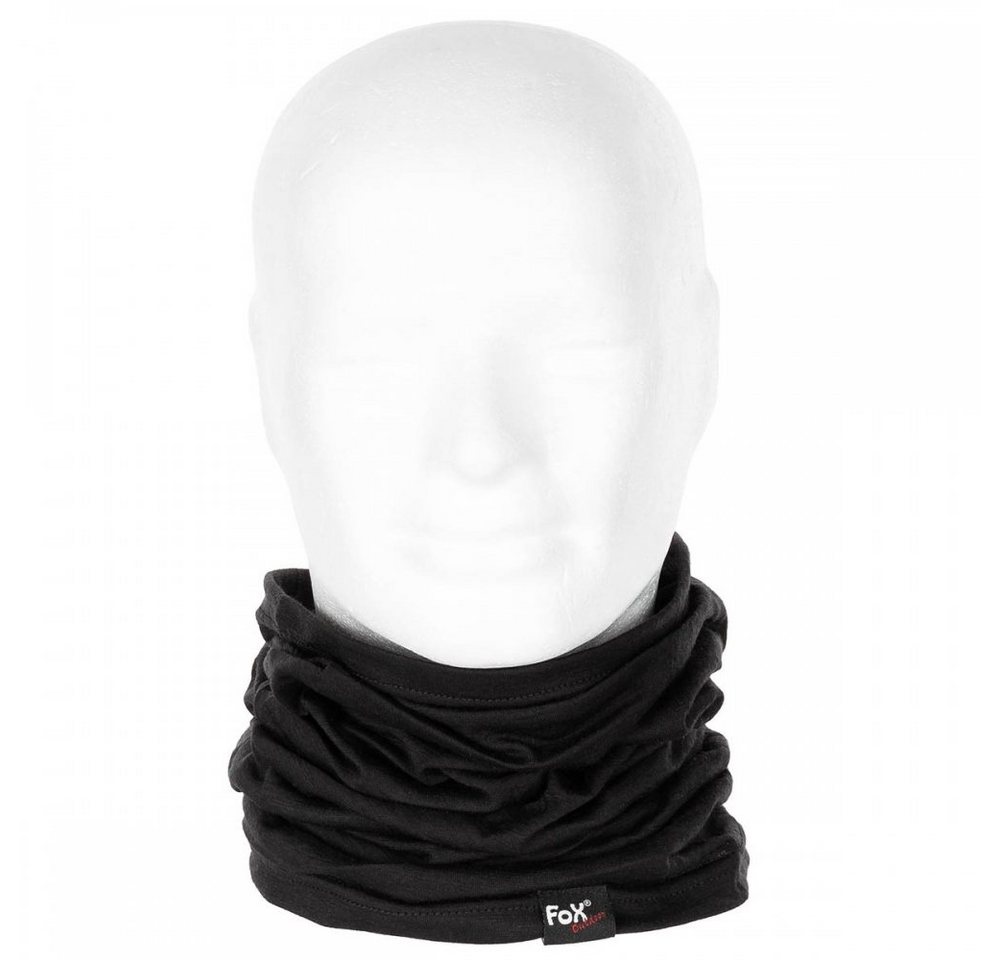 FoxOutdoor Multifunktionstuch Fox Outdoor Rundschal, Merino Lite, schwarz von FoxOutdoor