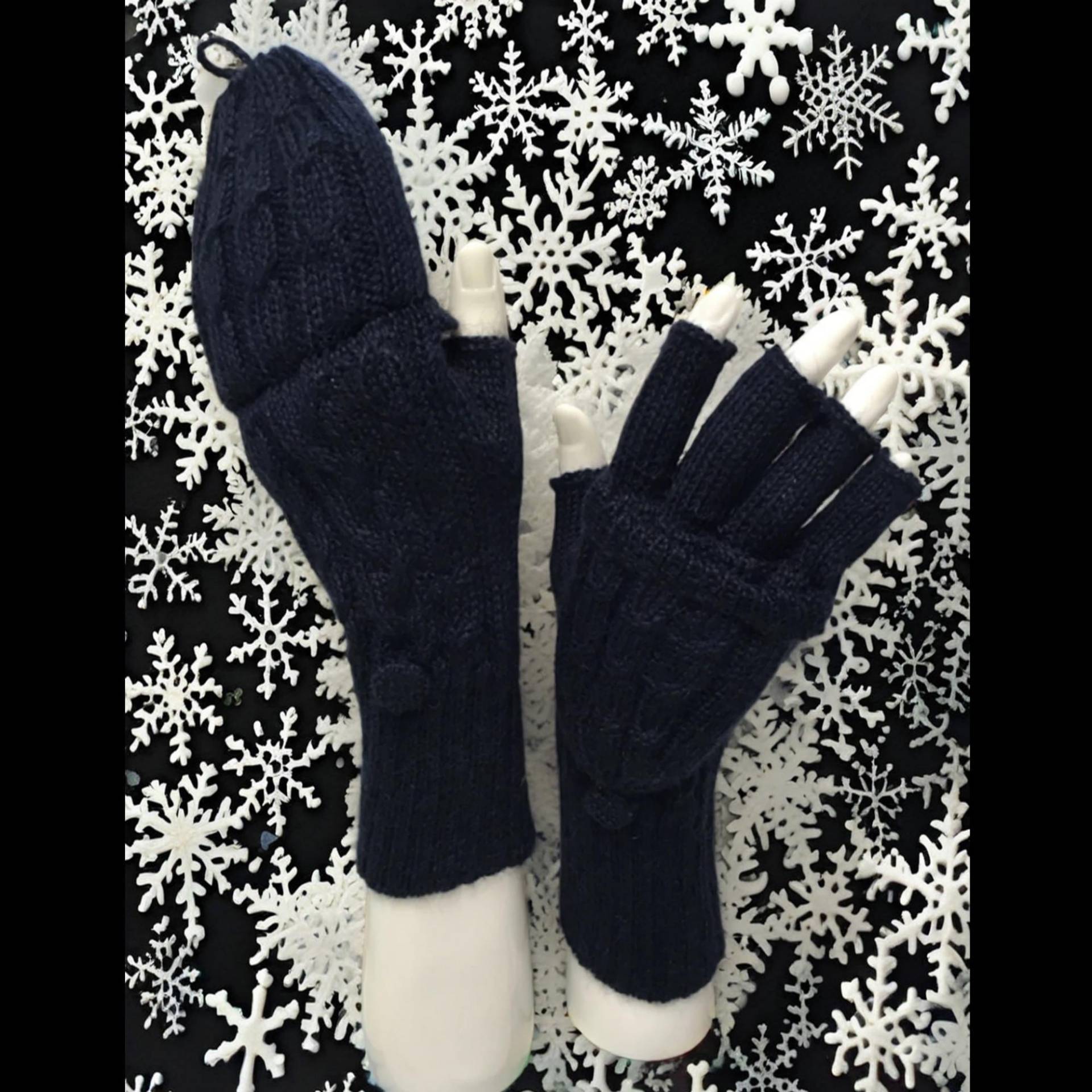 Fingerlose Winterhandschuhe Aus Alpakawolle Mit Glitzereffekt Fingerlose Winterhandschuhe Aus Alpakawolle Mit Glitzereffekt von FoxWireFarmAlpacas