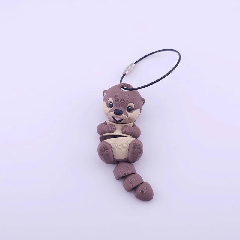 Otter Schlüsselanhänger 3D Druck - Süßer 9 cm Aus Pla Mit Buntem Stahlseil | Handgemachtes Tier Geschenk Niedlicher Anhänger Otter Schlüsselanhänger 3D Druck - Süßer 9 cm Aus Pla Mit Buntem Stahlseil | Handgemachtes Tier Geschenk Niedlicher Anhänger von FoxandFrogDesign