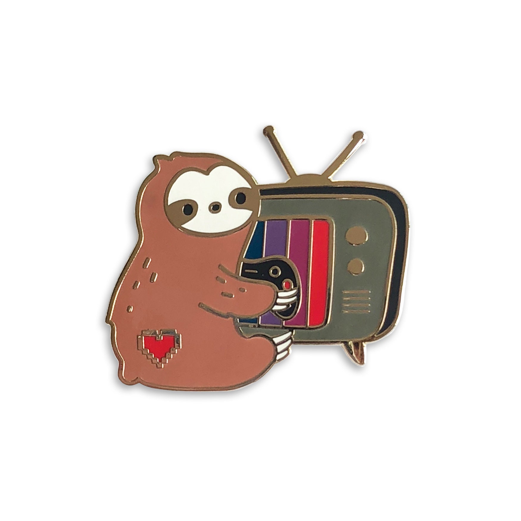 Faultier Emaille Pin, Vatertagsgeschenk, Level Up Gamer Anstecknadel Schmuck, Retro Controller Videospiel Dungeons & Dragons, Nerd Faultier Emaille Pin, Vatertagsgeschenk, Level Up Gamer Anstecknadel Schmuck, Retro Controller Videospiel Dungeons & Dragons, Nerd von Foxbairn