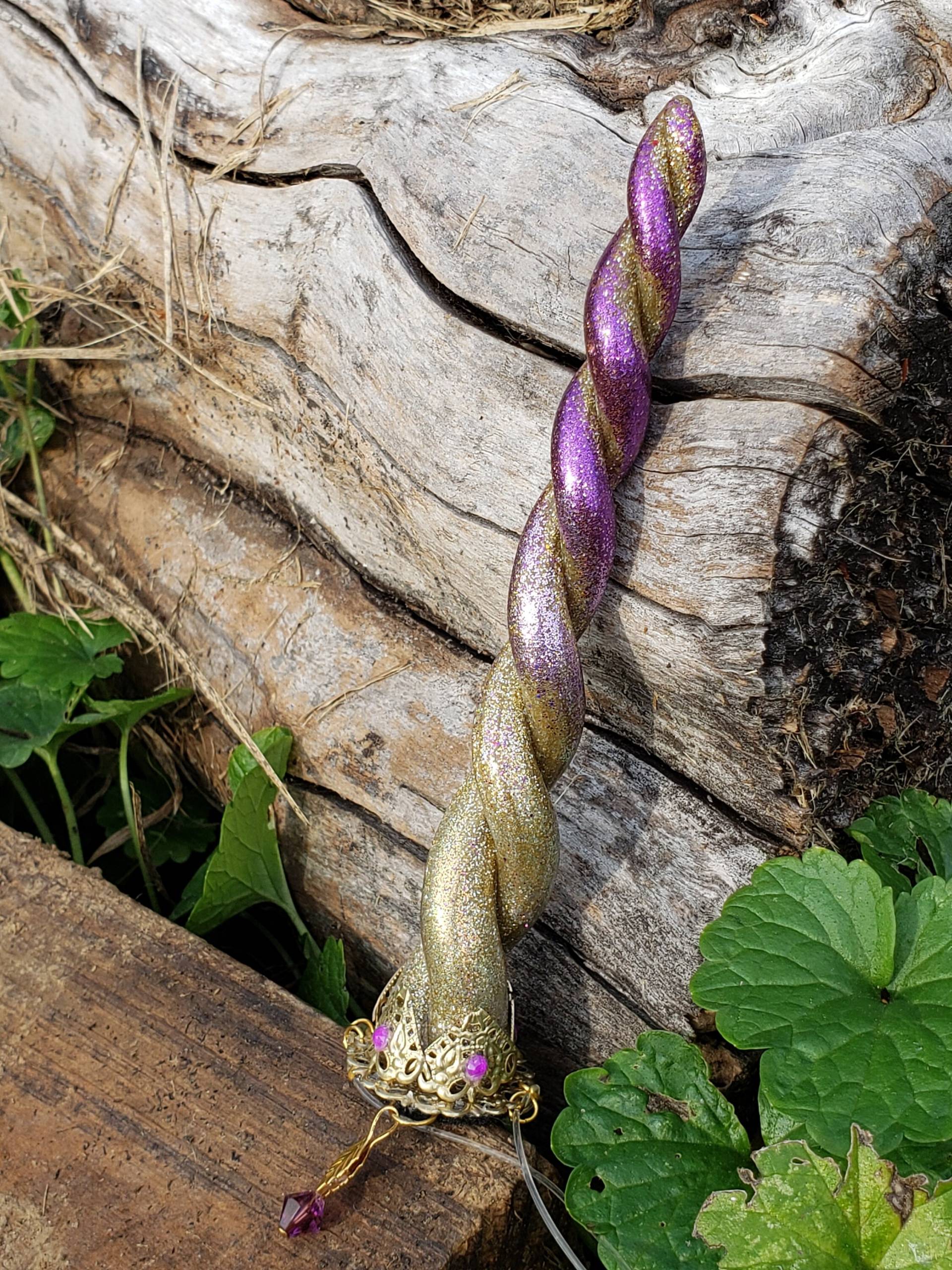 Amethyst - Geode Inspirierter Einhorn Horn Haarreif Amethyst - Geode Inspirierter Einhorn Horn Haarreif von FoxfireCustomDesigns