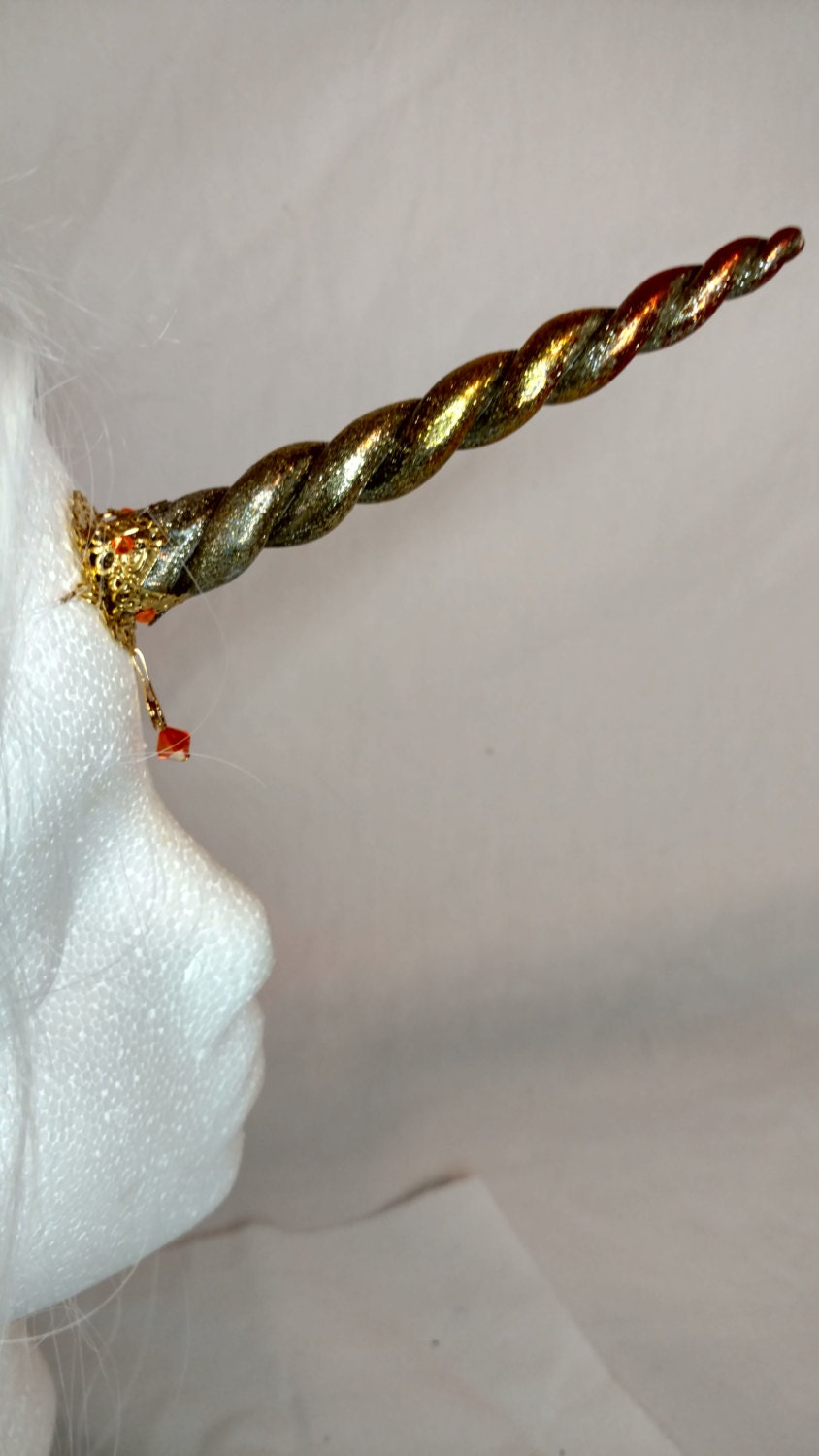 Citrin - Geode Inspirierter Einhorn Horn Haarreif Citrin - Geode Inspirierter Einhorn Horn Haarreif von FoxfireCustomDesigns