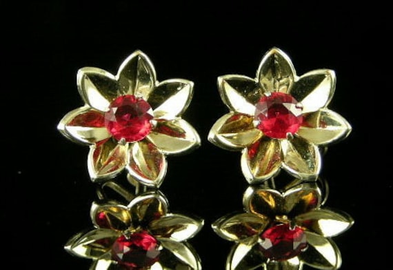 1940S Silber Vermeil Vintage Ohrstecker Mit Strasssteinen | No.203 1940S Silber Vermeil Vintage Ohrstecker Mit Strasssteinen | No.203 von FoxfireVintageJewelr