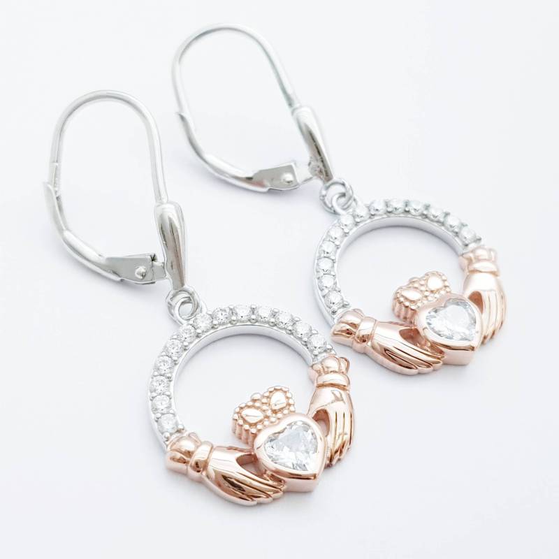 Claddagh Ohrringe, Silber Tropfen Ohrringe Claddagh Ohrringe, Silber Tropfen Ohrringe von FoxfordJewellery