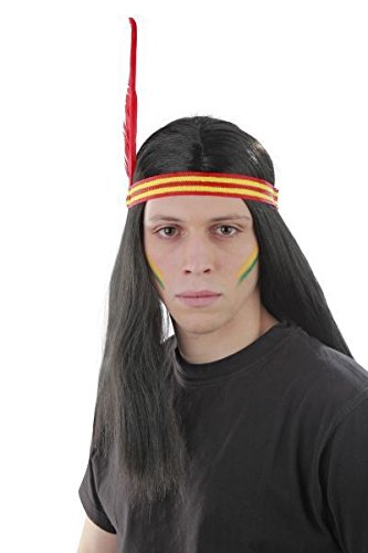 Perücke Indianer Indianerperücke Kostüm Karneval von Foxxeo