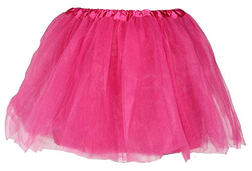 pinkes 80er Jahre Neon Tutu fÙr Damen - Gr__e S-XXL - Ballet Fasching Karneval TÙll Rock kurz, Gr__e:L von Foxxeo