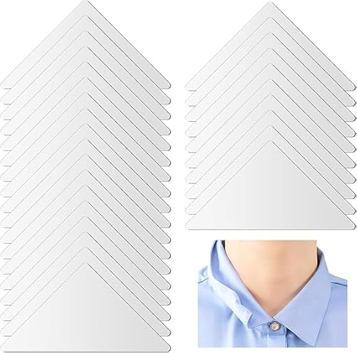 60 Stück Kragenstäbchen für Herrenhemden,Selbstklebende Polohemd-Kragenstäbchen,PVC Anti-Warping Edge Shaper Kragenstäbchen,Herren Kragenstäbchen,Für Die Meisten Business-Hemden von Foyods