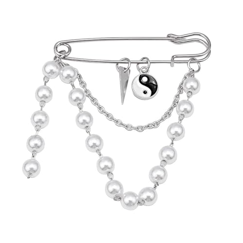 Anstecknadel mit Perlen und Strasssteinen, Schmuck-Brosche, Foto-Requisiten, zarte Kristall-Brosche, Modeschmuck von Fpbiagoq