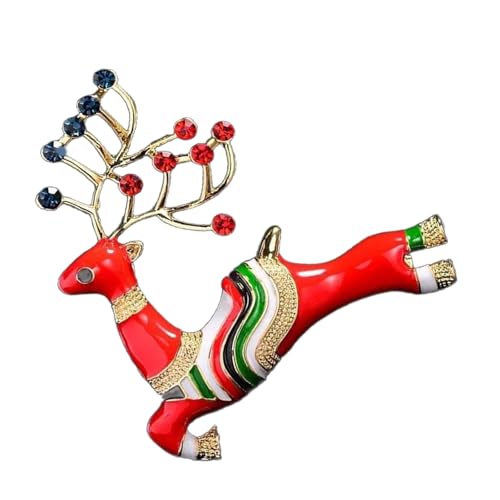Anstecknadel mit laufendem Rentier, Weihnachtsbrosche, Reversnadel, Damen, Mutterbrett, Weihnachtsschmuck, Zubehör, Damen, Strass, Urlaubsbrosche Anstecknadel mit laufendem Rentier, Weihnachtsbrosche, Reversnadel, Damen, Mutterbrett, Weihnachtsschmuck, Zubehör, Damen, Strass, Urlaubsbrosche von Fpbiagoq
