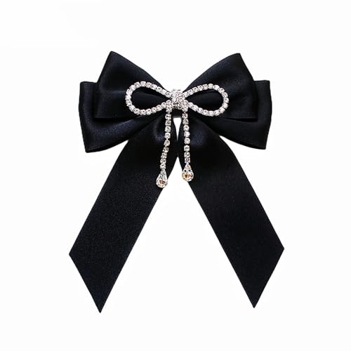 Damen-Brosche, Vintage-Stil, Kristallperle, Schleife, Brosche, Anstecknadel, Studentenuniform, Hemd, Jabot-Kragen Damen-Brosche, Vintage-Stil, Kristallperle, Schleife, Brosche, Anstecknadel, Studentenuniform, Hemd, Jabot-Kragen von Fpbiagoq