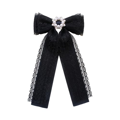 Damen-Brosche, Vintage-Stil, Kristallperle, Schleife, Brosche, Anstecknadel, Studentenuniform, Hemd, Jabot-Kragen Damen-Brosche, Vintage-Stil, Kristallperle, Schleife, Brosche, Anstecknadel, Studentenuniform, Hemd, Jabot-Kragen von Fpbiagoq