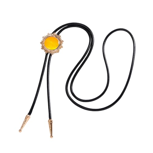 [Fpbiagoq] Klassische Sonnenform Stein Boloti Western Geflochtene Schnur Hals Schmuck Anhänger Halskette Verstellbare Hemdkette Halsband Stilvolle Halskette von Fpbiagoq