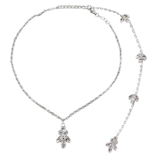 [Fpbiagoq] Strass-Hintergrund-Halskette, Braut-Rücken-Halskette für Frauen, rückenfreies Kleid von Fpbiagoq