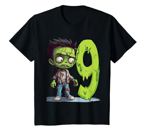 Kinder Gruseliger Zombie - 9 Jahre - gruseliger 9. Geburtstag Halloween T-Shirt Kinder Gruseliger Zombie - 9 Jahre - gruseliger 9. Geburtstag Halloween T-Shirt von Fr Birthday Gifts For Little Zombies