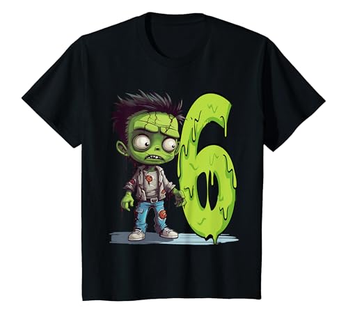 Kinder Gruseliger Zombie - sechs Jahre - gruseliger 6. Geburtstag Halloween T-Shirt Kinder Gruseliger Zombie - sechs Jahre - gruseliger 6. Geburtstag Halloween T-Shirt von Fr Birthday Gifts For Little Zombies