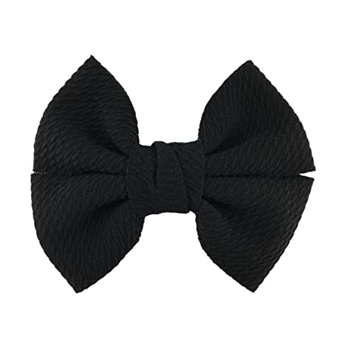 Stirnband Damen 10 teile/los 4,5 "große waffel stoff haar bögen for mädchen beliebte süße mode zubehör bowknot boutique kopf tragen Stirnband Damen Winter (Color : Black, Size : With clip) von FrEshn