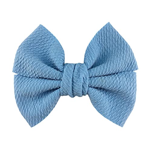 Stirnband Damen 10 teile/los 4,5 "große waffel stoff haar bögen for mädchen beliebte süße mode zubehör bowknot boutique kopf tragen Stirnband Damen Winter (Color : Light blue, Size : With clip) von FrEshn