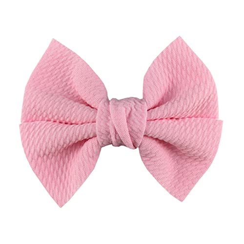 Stirnband Damen 10 teile/los 4,5 "große waffel stoff haar bögen for mädchen beliebte süße mode zubehör bowknot boutique kopf tragen Stirnband Damen Winter (Color : Light pink, Size : Without clip von FrEshn