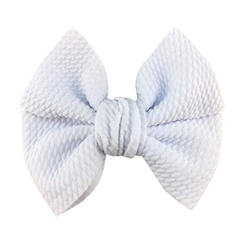 Stirnband Damen 10 teile/los 4,5 "große waffel stoff haar bögen for mädchen beliebte süße mode zubehör bowknot boutique kopf tragen Stirnband Damen Winter (Color : White, Size : Without clip) von FrEshn