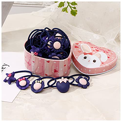 Stirnband Damen 20 teile/los Geschenkbox verpackte Mädchen Niedliche Cartoon Elastische Haarbänder Headwear Scrhocken Gummibänder Stirnbänder Haarschmuck Stirnband Damen Winter (Size : Pink Box Nav von FrEshn