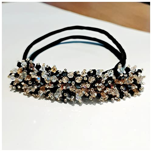 Stirnband Damen Frau Strass Pearl Blume Haarbrötmaschine DIY. Frisur-Werkzeug for Damen-Haarschmuck-Braut-Haarband Stirnband Damen Winter (Size : Mulfi) von FrEshn