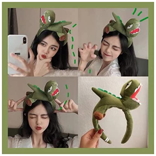 Stirnband Damen Koreanisches Zubehör Hai Dinosaurier Stirnband Kaninchen Karotte Lustige Gesicht Wash Hair Bands Haar Set Dekor for Haare Lünette Haar Zubehör Gesichtswaschstirnband (Size : 4) von FrEshn