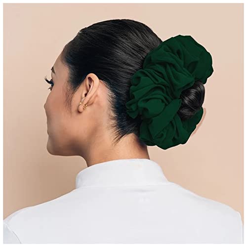 Stirnband Damen Malaysian Bündel Haarbindung for muslimische Frauen Chiffon Gummiband Schöne Hijab Volumizing Scrunchie Große Kopftuch Zubehör Stirnband Damen Winter (Size : Green) von FrEshn