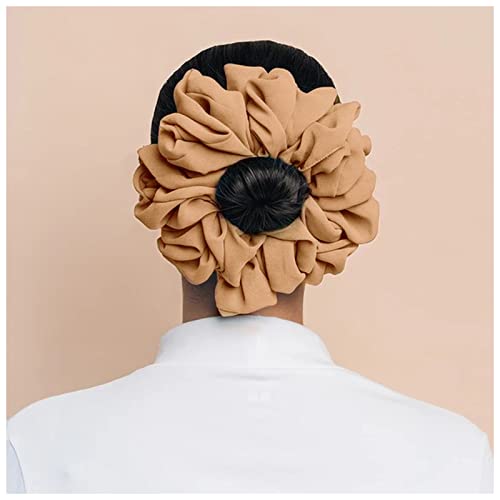 Stirnband Damen Malaysian Bündel Haarbindung for muslimische Frauen Chiffon Gummiband Schöne Hijab Volumizing Scrunchie Große Kopftuch Zubehör Stirnband Damen Winter (Size : Light Brown) von FrEshn