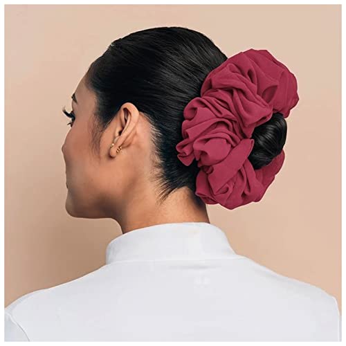 Stirnband Damen Malaysian Bündel Haarbindung for muslimische Frauen Chiffon Gummiband Schöne Hijab Volumizing Scrunchie Große Kopftuch Zubehör Stirnband Damen Winter (Size : Wine Red) von FrEshn