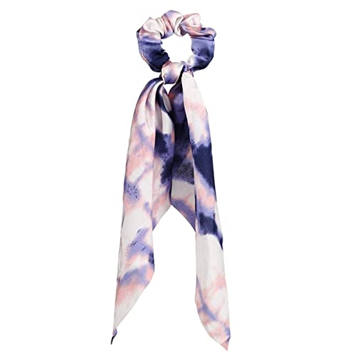 Stirnband Damen Mode Floral Print Scrhocken Solid Langes Haar Ribbon for Frauen Pferdeschwanz Schal Süßes elastisches Haarband Haar-Zubehör Stirnband Damen Winter (Size : CS641203) von FrEshn