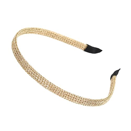 Stirnband Damen Mode Goldketten Hair Bands Reifen for Frauen Stirnband Haarband Mädchen Haarschmuck Elegante schicke Haarverzierung Gesichtswaschstirnband (Size : A) von FrEshn