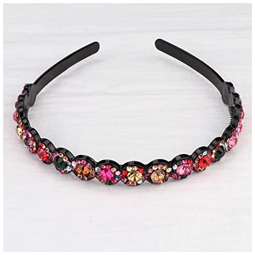 Stirnband Damen Mode Wild Pearl Luxuriöse Strass Clip Stirnband Haarband for Frauen Mädchen Haarschmuck Headwear Gesichtswaschstirnband (Size : Multicolor) von FrEshn