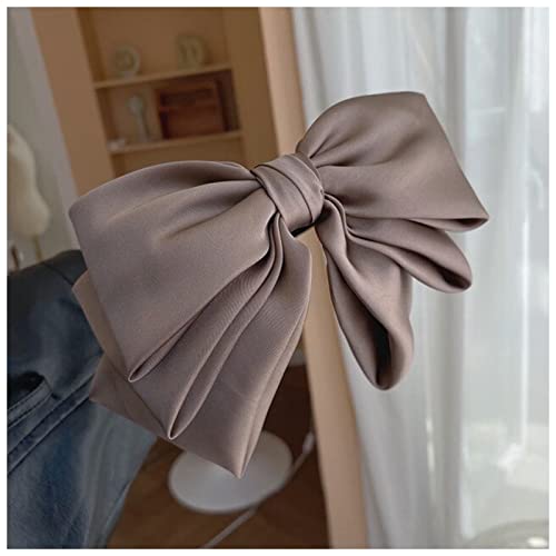 Stirnband Damen Satin übergroße Fliege Stirnband Mode Haarschmuck Frauen Trend Gesicht Wash Bankett Haarbänder Boutique Niedlichen Haarreifen Gesichtswaschstirnband (Size : Cocoa) von FrEshn