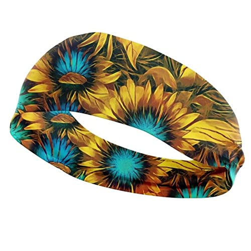 Stirnband Damen Sommer frauen haarbands gedruckt yoga sport sport waschen das Gesicht stirnband sonnenblume elastizität modische haare stirnbänder for frau Gesichtswaschstirnband (Size : TD02-3) von FrEshn