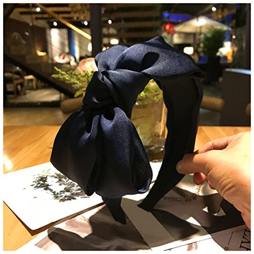 Stirnband Damen Womens Stirnband Twist Hairband Bow Knoten Kreuz Krawatte Samt Headwrap Hair Band Hoop Gesichtswaschstirnband (Size : D) von FrEshn