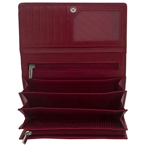 FrIEDrICH/23 Friedrich23 Geldbörse Mandala Nappa Leder rot RFID Schutz von FrIEDrICH/23