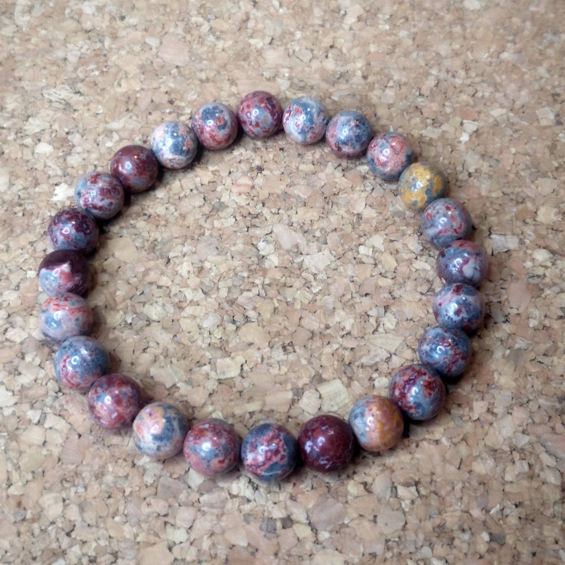 Leopardenfelljaspis Armband Bunt Gefleckt Ø 8mm, Unisex in Verschiedenen Größen, Auch Kindergrößen Made Germany Leopardenfelljaspis Armband Bunt Gefleckt Ø 8mm, Unisex in Verschiedenen Größen, Auch Kindergrößen Made Germany von FraMonDesign