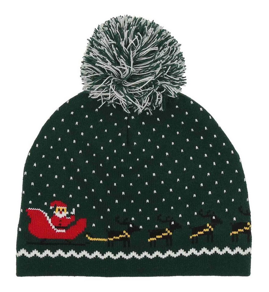 Fraas Bommelmütze Knitted Hat In Christmas Look von Fraas