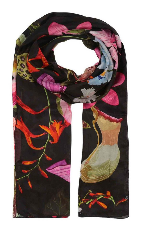 Fraas Modetuch Silk Stole With XL Floral Print von Fraas