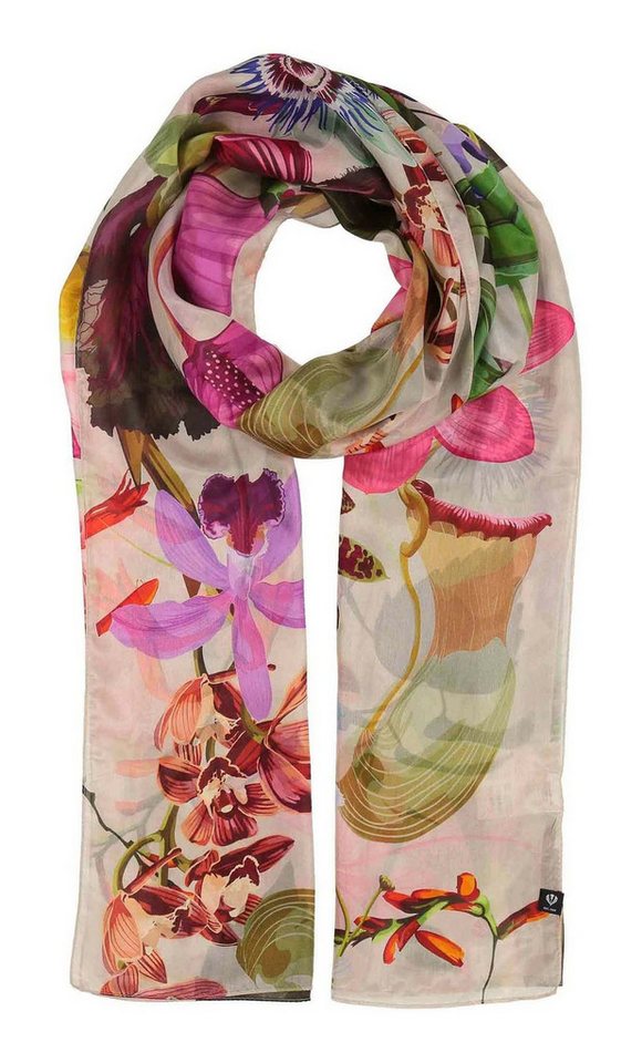 Fraas Modetuch Silk Stole With XL Floral Print von Fraas
