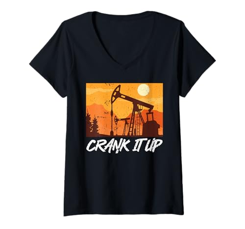 Damen Fracking VOLLE KRAFT VORAUS Erdöl Förderung Aktivist T-Shirt mit V-Ausschnitt Damen Fracking VOLLE KRAFT VORAUS Erdöl Förderung Aktivist T-Shirt mit V-Ausschnitt von Fracking Shirt Aktivist Erdöl Förderung Erdgas