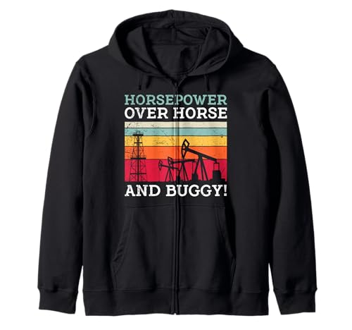 Fracking HORSEPOWER OVER HORSE AND BUGGY Aktivisten Kapuzenjacke von Fracking Shirt Aktivist Erdöl Förderung Erdgas