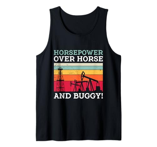 Fracking HORSEPOWER OVER HORSE AND BUGGY Aktivisten Tank Top von Fracking Shirt Aktivist Erdöl Förderung Erdgas