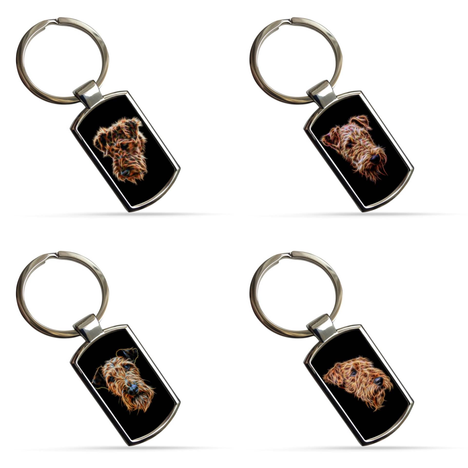 Airedale Terrier Schlüsselanhänger Mit Atemberaubendem Fraktal Design Airedale Terrier Schlüsselanhänger Mit Atemberaubendem Fraktal Design von FractalArtworks