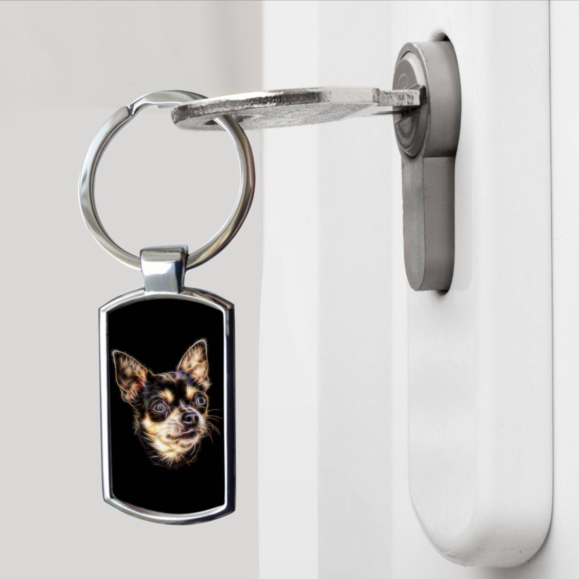 Chihuahua Schlüsselanhänger Mit Atemberaubendem Fraktal Kunst Design. Ein Perfektes Geschenk Für Hundeliebhaber von FractalArtworks