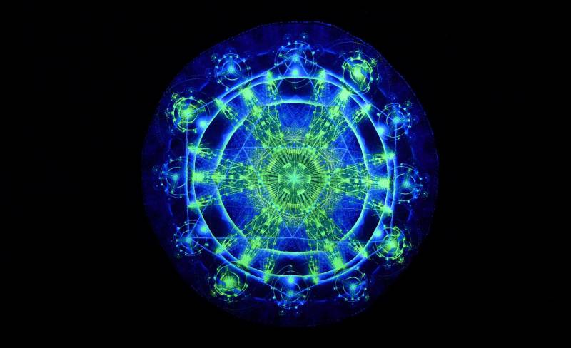 Schwarzlicht Fraktal Shirt Uv Psychedelic Neon Tinte - Blau Und Gelb Cyber Fluoreszierend Schwarzlicht Fraktal Shirt Uv Psychedelic Neon Tinte - Blau Und Gelb Cyber Fluoreszierend von FractalGlowSF